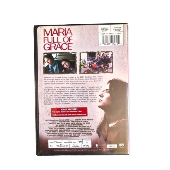NIB Maria Full of Grace with Maria Alvarez DVD Movie - Picture 2 of 2